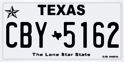TX license plate CBY5162