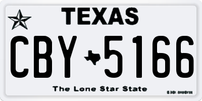 TX license plate CBY5166