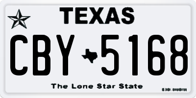 TX license plate CBY5168