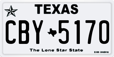 TX license plate CBY5170