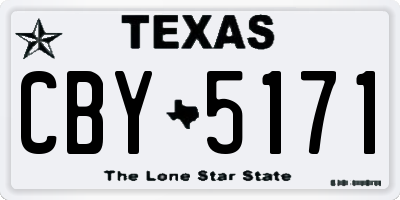 TX license plate CBY5171