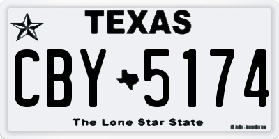 TX license plate CBY5174