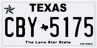 TX license plate CBY5175