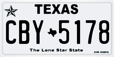 TX license plate CBY5178