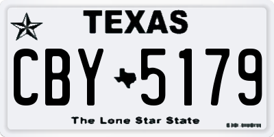 TX license plate CBY5179