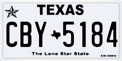 TX license plate CBY5184