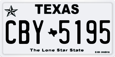 TX license plate CBY5195