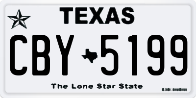 TX license plate CBY5199