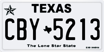 TX license plate CBY5213