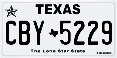 TX license plate CBY5229