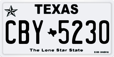 TX license plate CBY5230