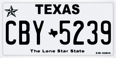 TX license plate CBY5239