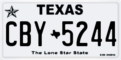 TX license plate CBY5244