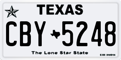 TX license plate CBY5248