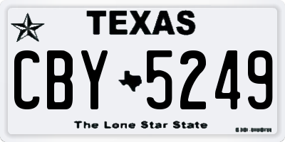 TX license plate CBY5249