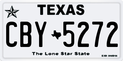 TX license plate CBY5272