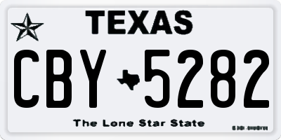 TX license plate CBY5282