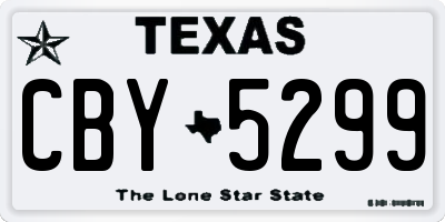 TX license plate CBY5299