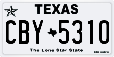 TX license plate CBY5310