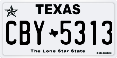 TX license plate CBY5313