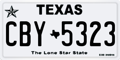 TX license plate CBY5323
