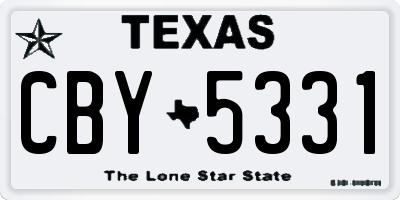 TX license plate CBY5331