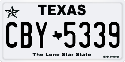 TX license plate CBY5339