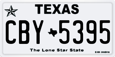 TX license plate CBY5395