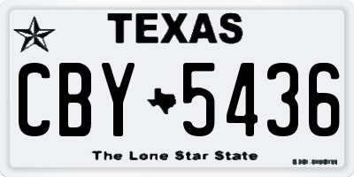 TX license plate CBY5436