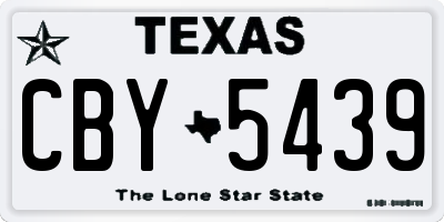 TX license plate CBY5439