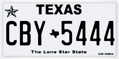 TX license plate CBY5444