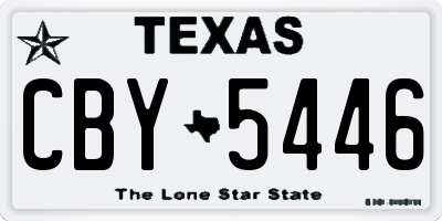 TX license plate CBY5446