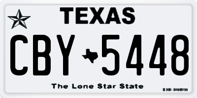 TX license plate CBY5448