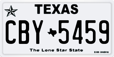 TX license plate CBY5459