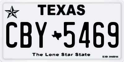 TX license plate CBY5469