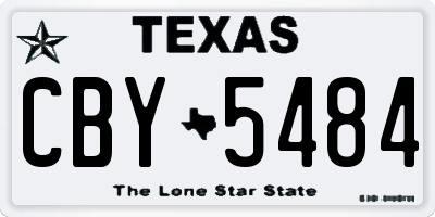 TX license plate CBY5484