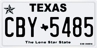 TX license plate CBY5485
