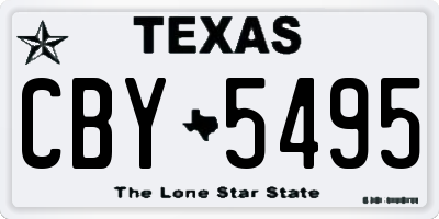 TX license plate CBY5495