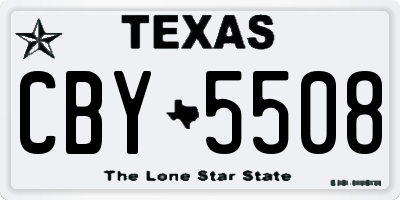 TX license plate CBY5508