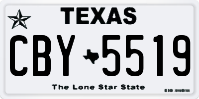 TX license plate CBY5519
