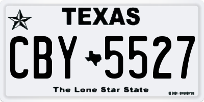 TX license plate CBY5527