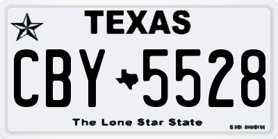 TX license plate CBY5528