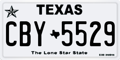 TX license plate CBY5529