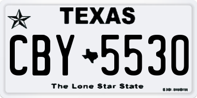 TX license plate CBY5530