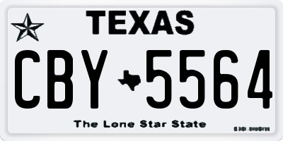 TX license plate CBY5564