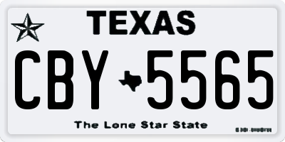 TX license plate CBY5565
