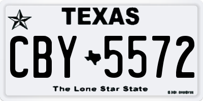 TX license plate CBY5572
