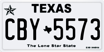 TX license plate CBY5573