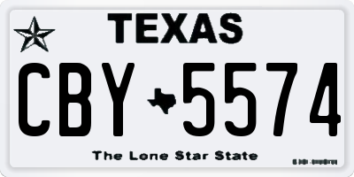 TX license plate CBY5574