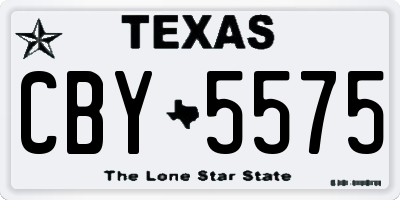 TX license plate CBY5575